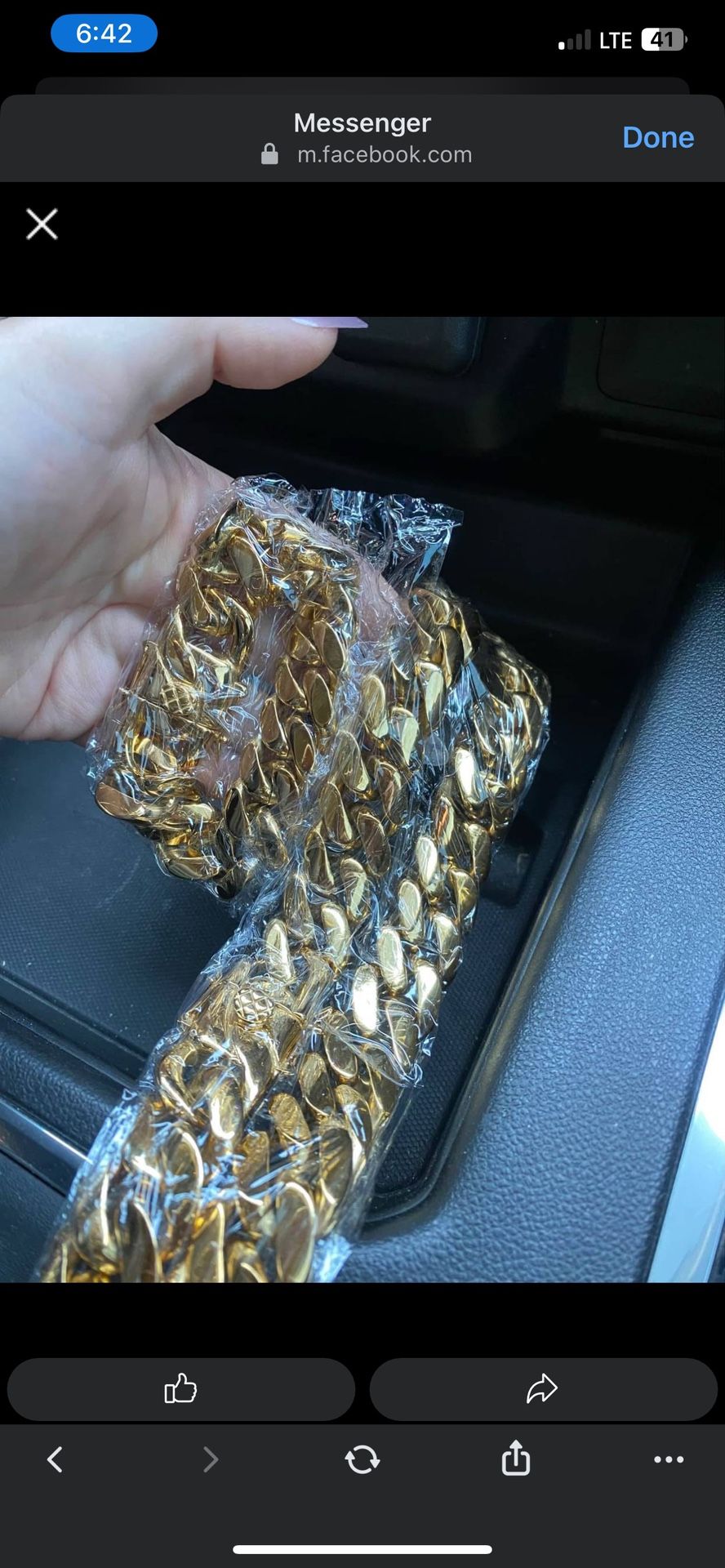 New 18k Yellow Gold Filled Cuban Link Chain And Bracelet Set  22mm Thick