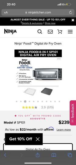 Ninji Foodie Air Fry Digital Oven