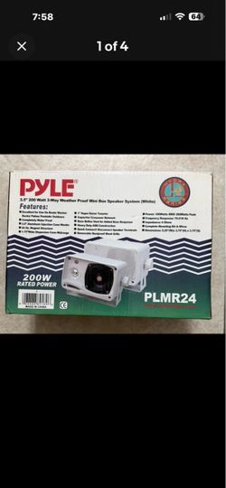 Pair Of New Pyle PLMR24 3.5" 200 Watt 3-Way Weather Proof Box Speakers