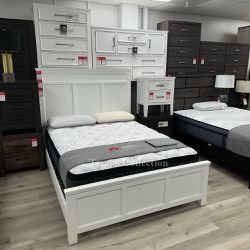 3 Pcs Solid Wood Bedroom Set, Queen Panel Bed Frame, Dresser and Nightstand, Bundle Deal , White Color, SKU#10B677BUNDLE