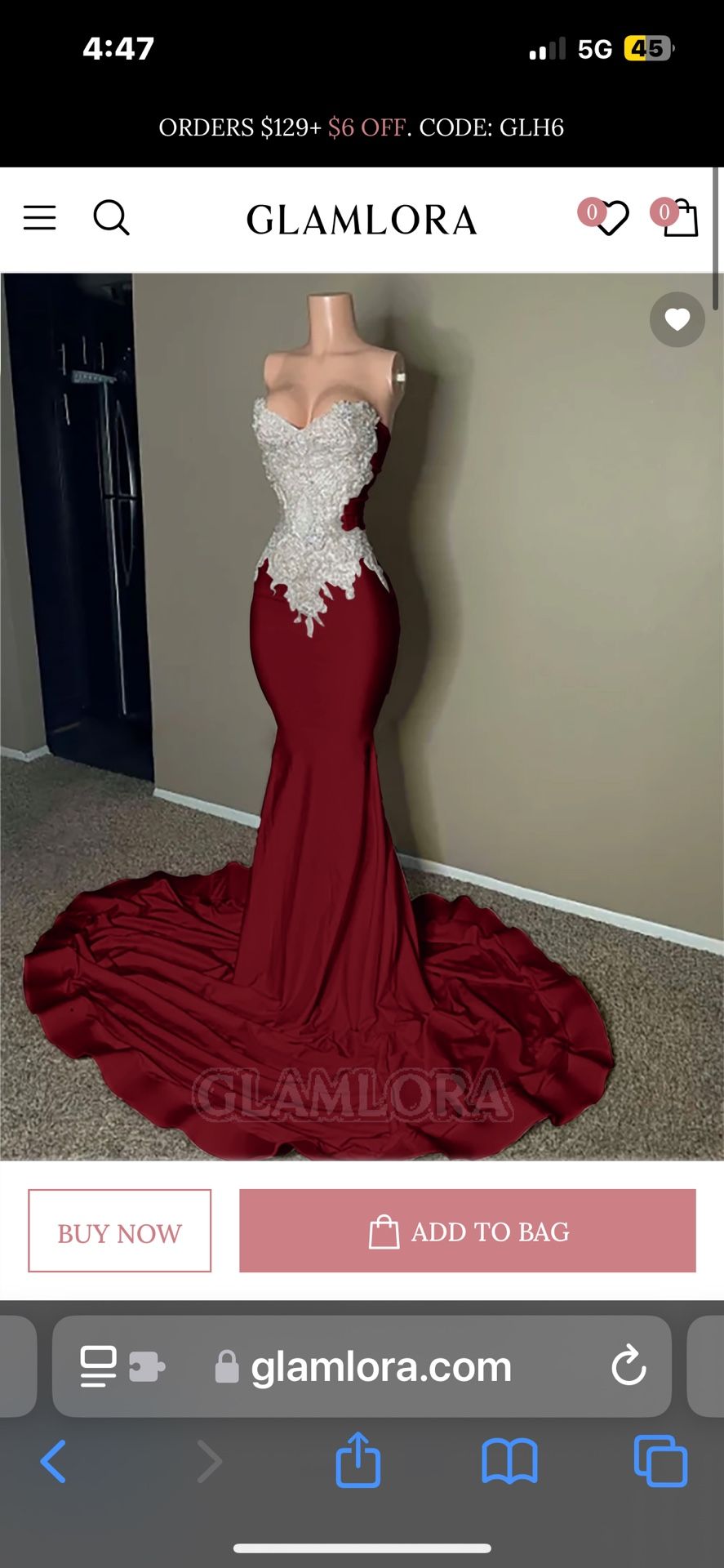 Red prom dress
