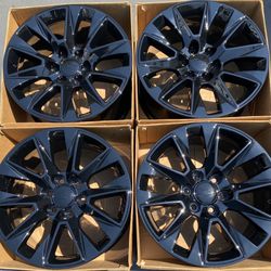 20” Chevy Silverado Factory Wheels Rims New Gloss Black RST Original Chevy Tahoe