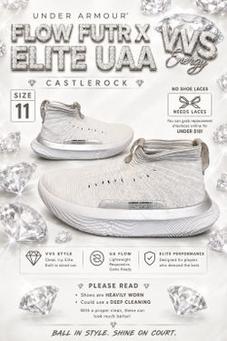 Size 11 - Under Armour Flow FUTR X Elite UAA - Castlerock (No Shoe Laces)