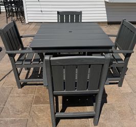 5-Piece Outdoor Poly Lumber Patio Set