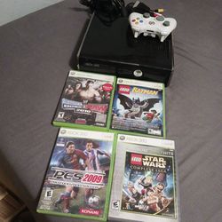 Xbox 360  And 4 Games