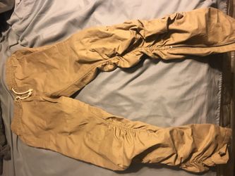 Khaki jogger styled pants