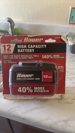 Bauer high capacity battery 12 AMP hour