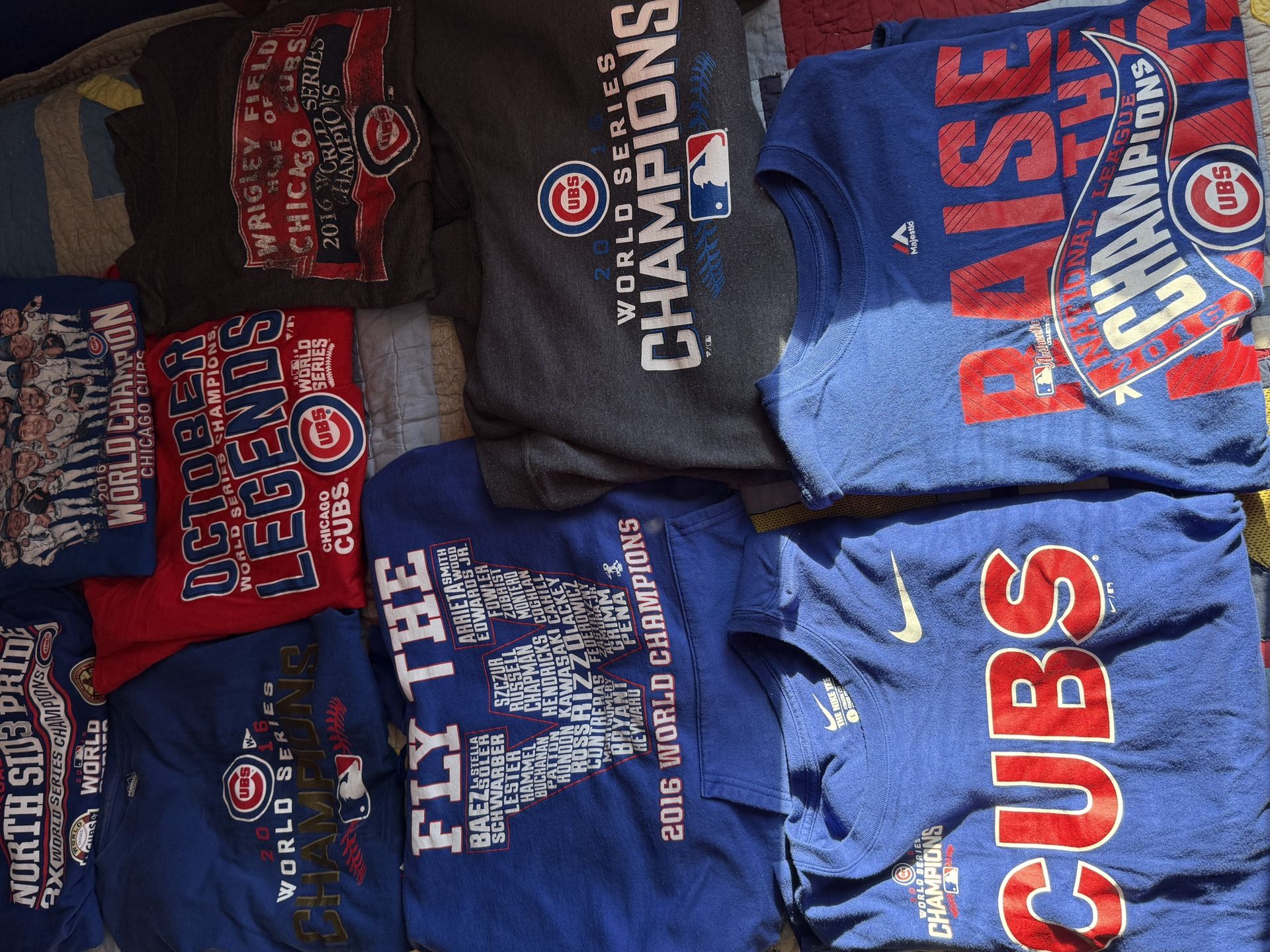 Chicago Cubs 2016 World Series Vintage Lot, All $160 or Purchase Anything Separate, Cash, Meet In Person For Delivery