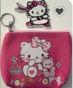 Hello Kitty Coin Purse with Keychain Patch