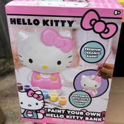 Hello Kitty Paint Your Own Piggy Bank-New