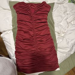 New Strapless Russhed Dress 