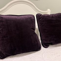 Aubergine Velvet Pillows 