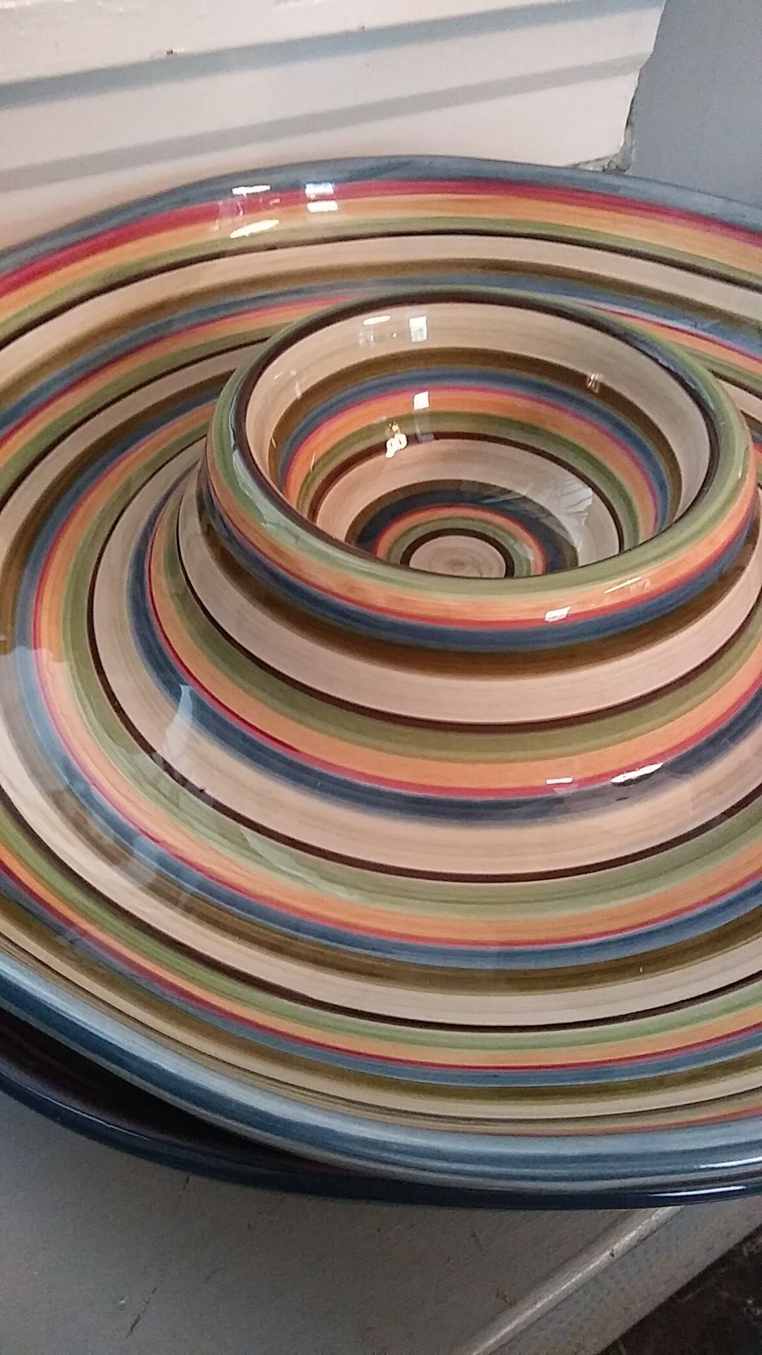 Chip and Dip bowl w platter