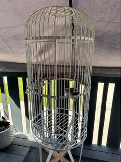 White bird cage