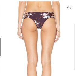 Mikoh Perth Bikini Bottom in Hawaii Hula Wine - Small - New With Tags! NWT