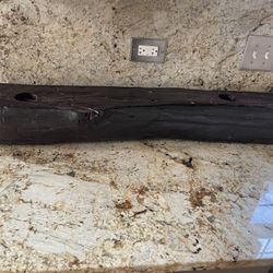 Rustic  Dark Wood/Log 2 Candle Holder