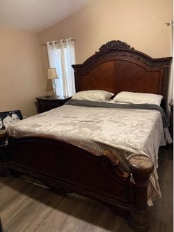 King Size Ashley Furniture Bedroom Set – Real Marble – $1,900 OBO