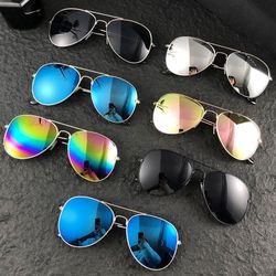 HD dazzling sunglasses men's and women's fashion trend pilot toad glasses colorful sunglasses driving driver