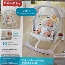 FISHER PRICE DELUXE TAKE ALONG SWING & SEAT