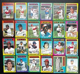 1975 Topps MLB 47 Card Lot Collection-  EX Condition - 3-188 Low #’s