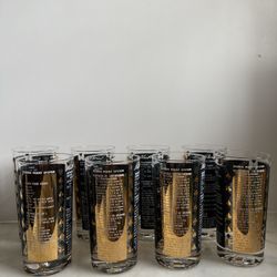 8 Vintage Goren Point System Highball Glasses