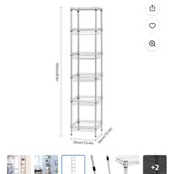 Metal 6 shelf storage