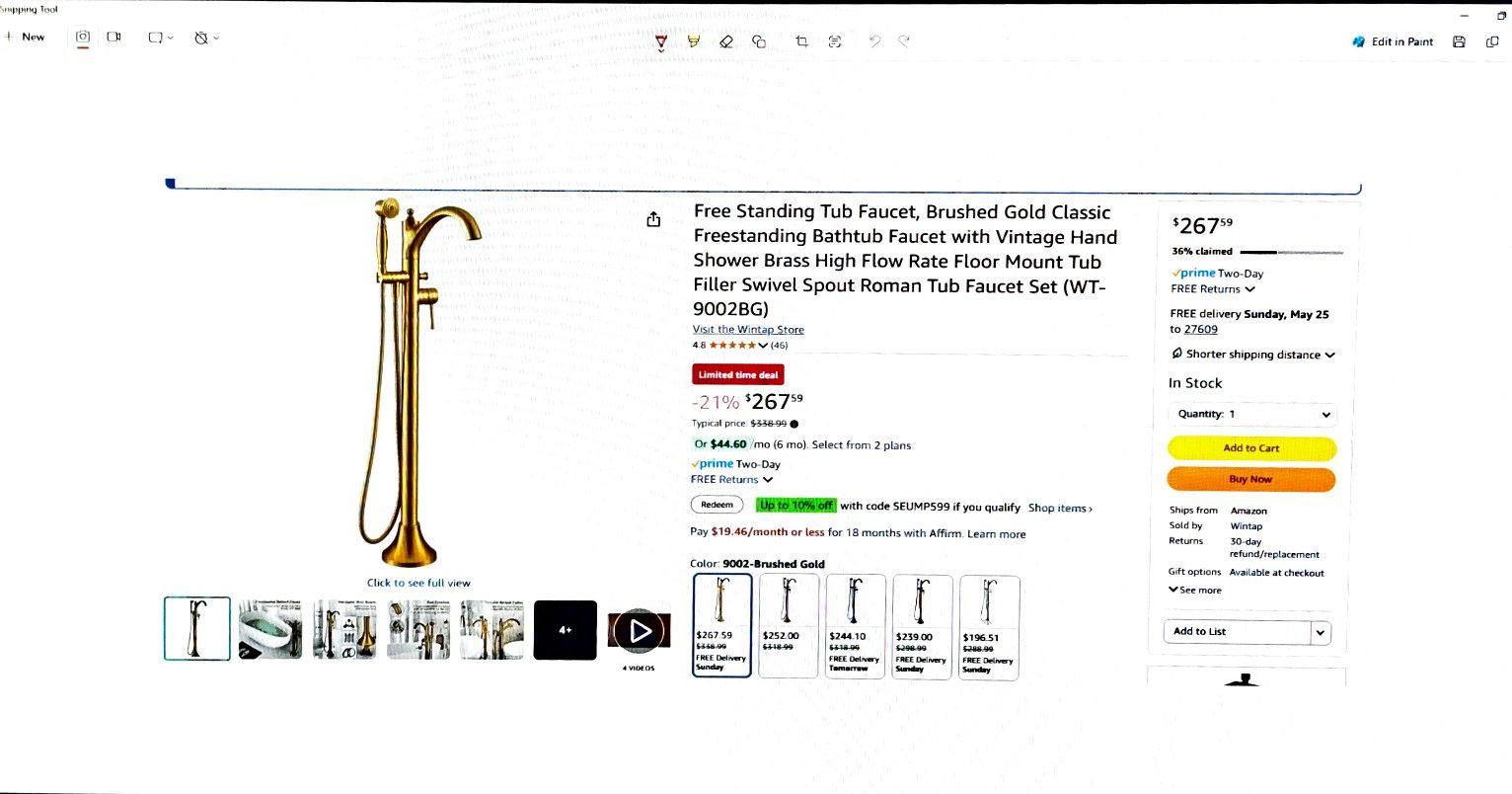 Tub Filler - New, Never Installed