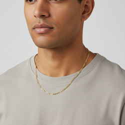 14K Yellow Gold 23.5" Figaro Chain