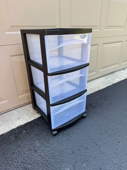 3-Drawer Plastic Rolling Storage Cart