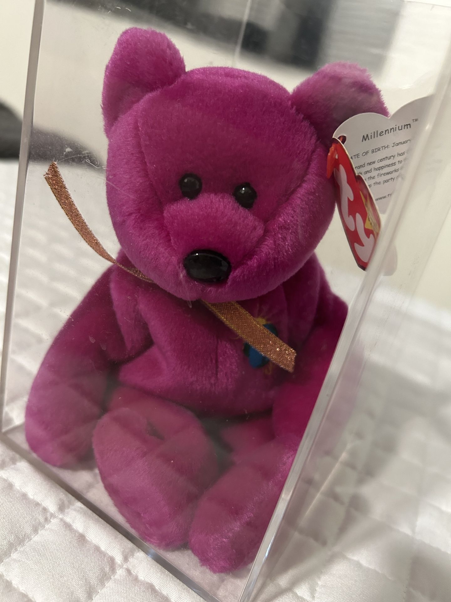 Ty Beanie Babies Millennium Bear Collectible Toy - Purple