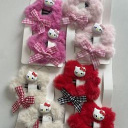 hello Kitty, Plush Hair Clips