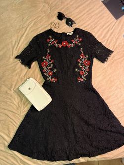 Black Dress With Flowers 