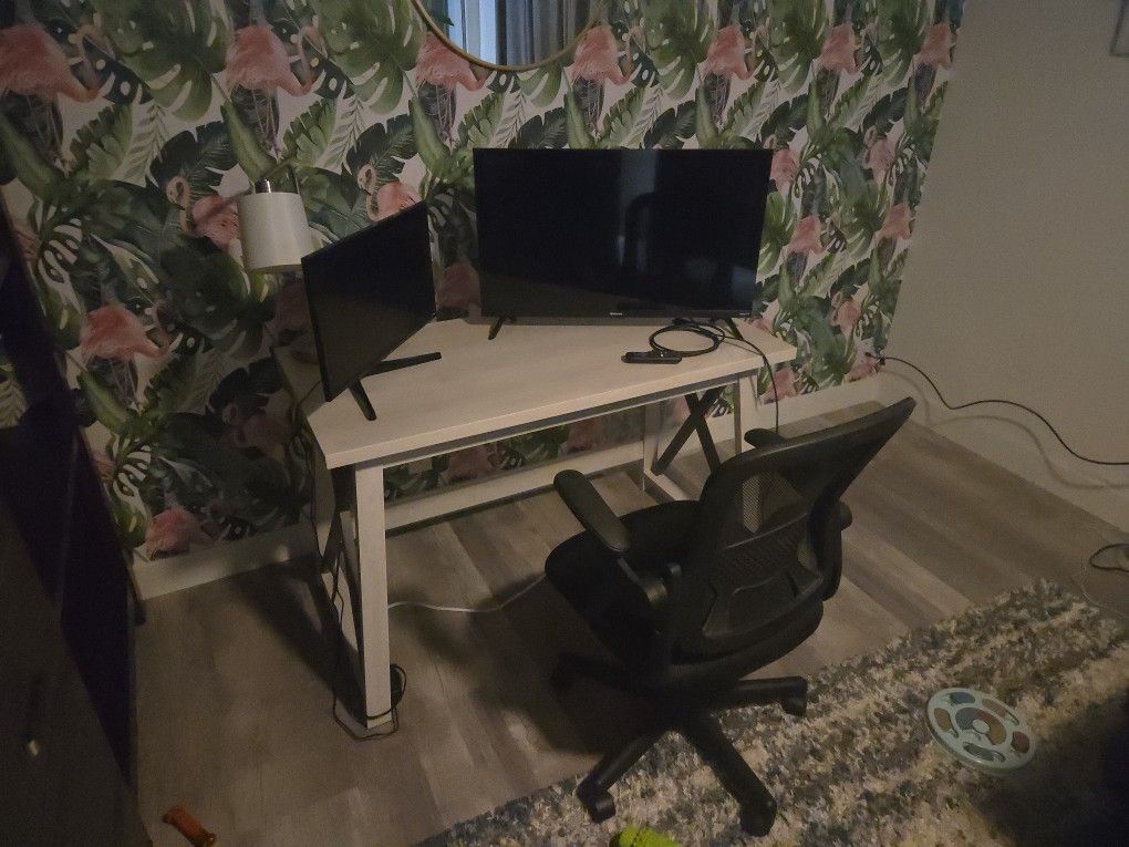 Desk + Chair + Monitors