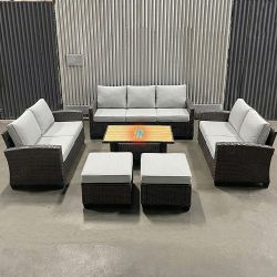 9-Seater Outdoor Sectional Patio Furniture Set