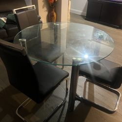 Glass Table And Chairs