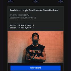 Travis Scott Concert Tickets 
