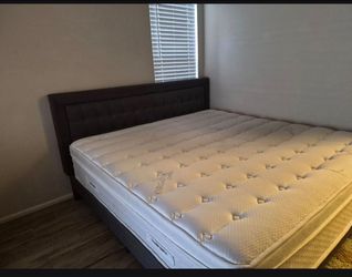 King bed set (mattress and frame)