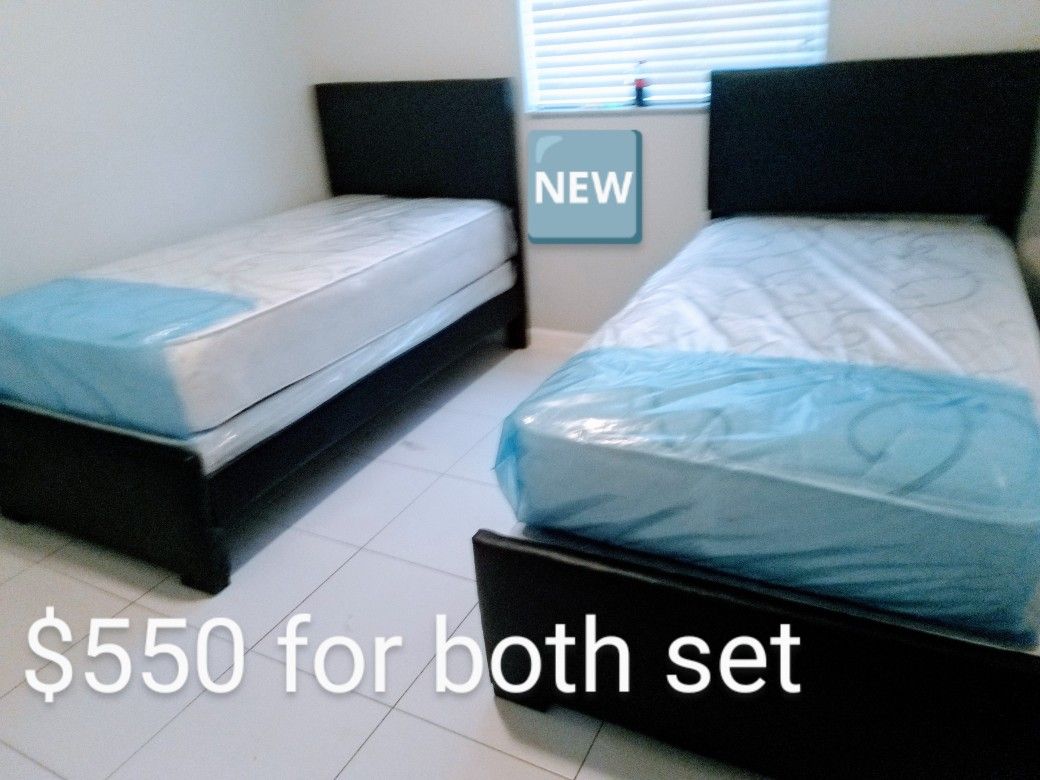 $550 For 2 Twin Beds Including Mattress And Box spring Brand New Free Delivery,All Products : American Fashion Style Bags On Sale