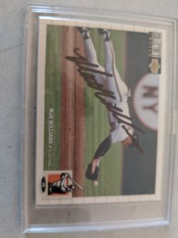 Upper deck collectors choice Matt Williams. Autographed baseball card