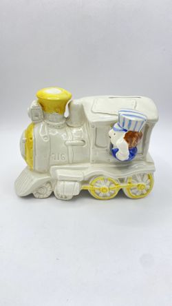 VTG Takahashi Train with Engineer Ceramic Bank Scarce in Perfect Condition 