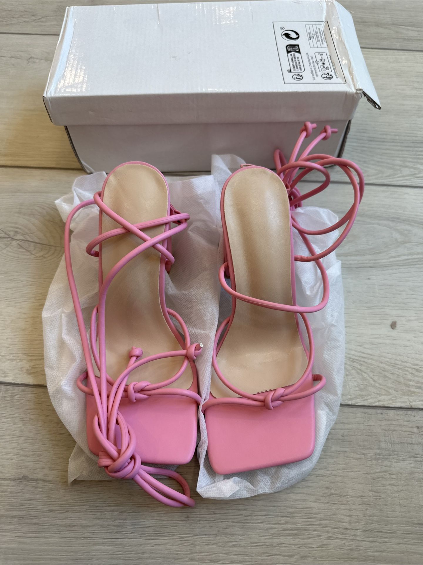 Women's Bria Strappy Heels shoe- Pink size 38