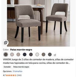 Juego de 2 sillas para comedor