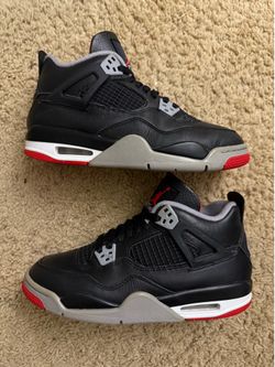 Size 7y (Pre owned, no box) - Air Jordan 4 retro bred reimagined