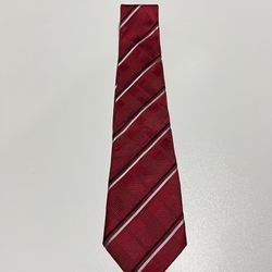 Donal J. Trump SIGNATURE COLLECTION Silk Neck Tie Stripes Print Red
