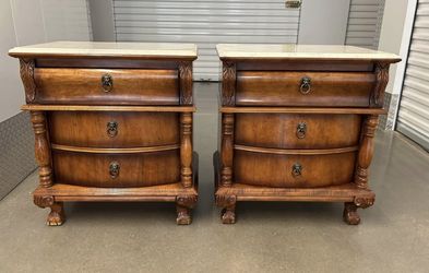 Pulaski Wood Nightstands Chest Lion Head Pulls 