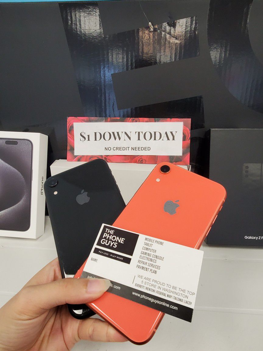 Apple IPhone XR - $1 DOWN TODAY, NO CREDIT NEEDED