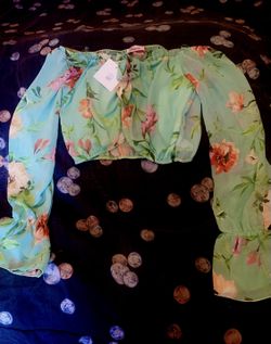 Super Cute Blouse Crop Top