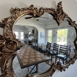Antique Gold Ornamental Mirror 