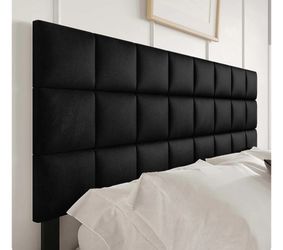 King Size Black Velvet Headboard