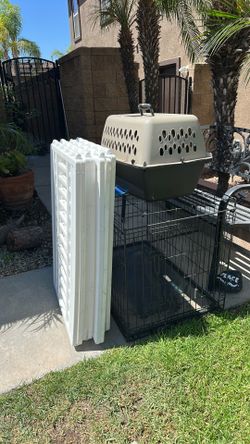 Pet Bundle – Dog Crate, Pet Carrier & Folding Playpen – Great Condition